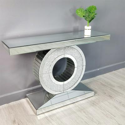 China Modern Modern Silver Living Room Mirror Console Table Hotel .restaurant .banquet.home for sale