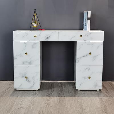 China Modern Marble Glass Table Mirror Set Makeup Dresser Luxury Furniture Modern Mirror Furniture SEDEX Factory for sale