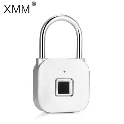 China bag/case/gym etc. XMM-S01waterproof USB Charging Small Fingerprint Cheap Smart Lock Electronic Safe Padlock Used In Case Bag Backpack Luggage for sale