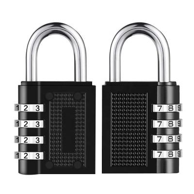 China XMM-8024 China Factory Wholesale Zinc Alloy Four Digit Code Travel Combination Padlock For Door Suitcase Luggage Security Lock for sale