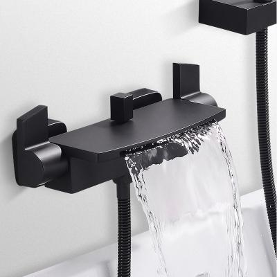 China Without Slide Bar Bathtub Faucets Modern Style Bath Taps Single Handle Crane Bathroom Bathtub Faucet Brass Shower Faucet Cold And Hot Water Mixer Tap for sale