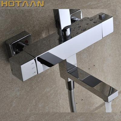 China Without Thermostatic Mixing Valve Bathtub Faucet Hot And Cold Shower Mixer Taps Thermostatic Bathroom Faucets for sale