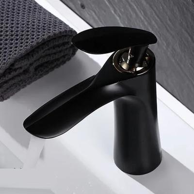 China Modern Black Basin Sink Faucet For Bathroom Water Faucet Bathroom Faucet Tapware Zinc Alloy Mixer for sale