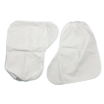 China Eco-friendly Disposable Nonwoven Waterproof SMS Anti Static Microporous Boot Cover Long White Boots In Stock for sale