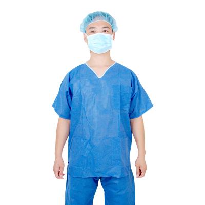 China Short Sleeve Hospital Medical Surgical Sterile Clothing Patient Gown for sale