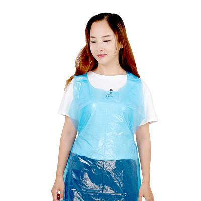 China Waterproof HDPE LDPE Disposable Protective Plastic Cooking Apron for sale