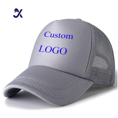 China COMMON JX Top Quality Rubber Patch Embroidery Logo Low Moq Sports Hats Custom Trucker Hats for sale