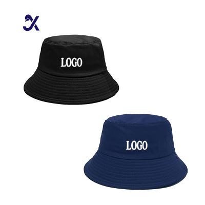 China Bucket Cap JX Design Your Own Custom Wholesale Cotton Embroidery Bucket Hat Custom Logo With String Bucket Cap for sale