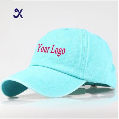 China COMMON JX Factory Wholesale Washed Plain Baseball Cap Retro Adjustable Dad Hats Gift For Men Women Unstructured Cotton for sale