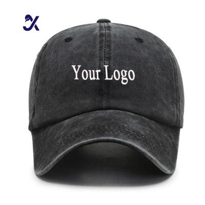 China COMMON JX Custom Aedvoouer Men Women Baseball Cap Vintage Washed Distressed Hats Twill Plain Adjustable Dad-Hat for sale