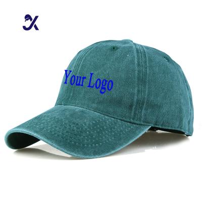 China COMMON JX Custom Vintage Washed Cotton Adjustable Baseball Caps For Men Women Unstructured Low Profile Dad Hat for sale