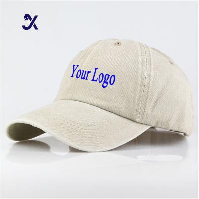 China COMMON JX Custom Vintage Baseball Cap Washed Distressed Baseball Hat Twill Adjustable Hat Unisex Sport Cap Women Men for sale