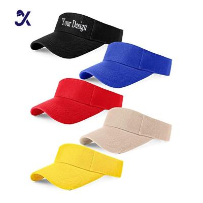 China Striped JX Wholesale Cheap New Design Blank High Quality 100% Cotton Golf Sports Sun Visor Cap Hat for sale