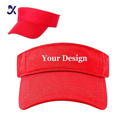 China Striped JX China Factory Custom Embroidery Logo Summer Quick Dry Cap Sun Visor Hat Caps for sale