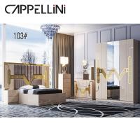 Κίνα Modern Home Bedroom Furniture Set Wood Panel MDF High Headboard Double Bed προς πώληση