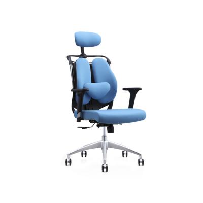 中国 Aluminum Alloy Base Modern Ergonomic Chair Leather High Back Swivel Office Chair 販売のため