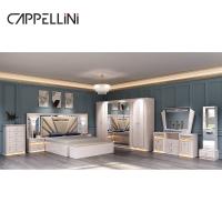 China Modern Design Wood Frame Double King Size Luxury Bed Set Home Classic Luxury Wooden Mdf Full Bedroom Sets Furniture for sale