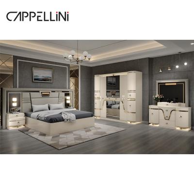 China Contemporary Classic King Size Leather Bed Set Double Queen Royal Luxury Modern Wooden Mdf Full Bedroom Sets Furniture for sale