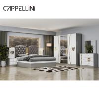 China Simple Modern Double King Size Leather Bed Room Suite Home Luxury Queen Wooden Mdf Full Bedroom Furniture Set for sale