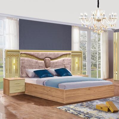 China 2025 Full King Size Holz Türkisches Schlafzimmer Möbel Set Holzrahmen Zuhause Doppelbett Billig Luxus Schlafzimmer Sets Möbel zu verkaufen