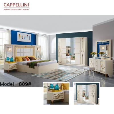 China Home Hotel Cabrini White Wood Panel Bedroom Sets OEM ODM for sale