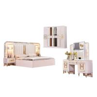 China PU MDF 5pcs Classic Bedroom Furniture Sets Villa Simple Assembly for sale