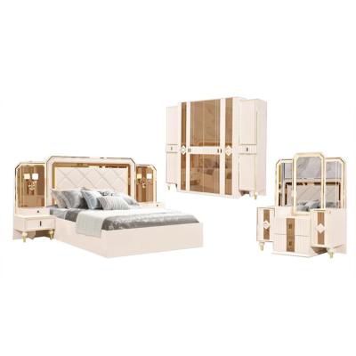 China Cabrini Villia Solid Wood Bed With Drawers Wood MDF King Size Bedroom Set for sale