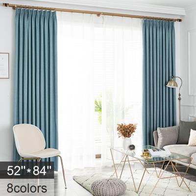 China Blackout ZHONGHUA 52*84 Fabric Blue Linen Curtain For Children's Rooms for sale