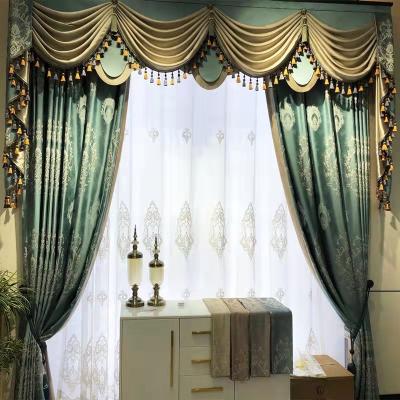 China Translucdus ZhongHua Style Luxury Jacquard Designs Fabric Curtain For Living Room for sale