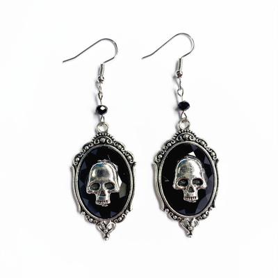 China Fashion 2024 Rock Punk Pendant Earrings DG223 Jewelry Exaggerated Retro Black for Women for sale