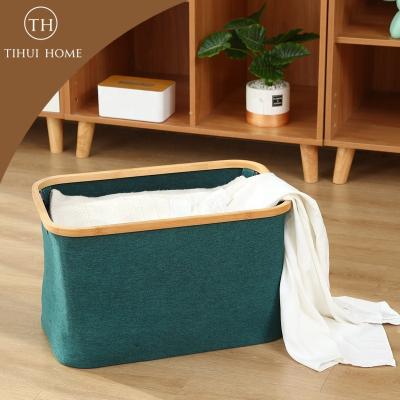 China Viable Bamboo Cloth Basket House Tihui Children's Toy Foldable Storage for sale