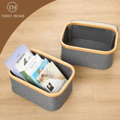 China Tihui home waterproof tatami mat cloth bag ox nut Tsu fabric foldable waterproof bamboo waterproof clothing tote bag OEM for sale