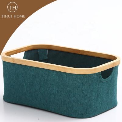 China Viable Bamboo Cloth Basket House Tihui Children's Toy Foldable Storage for sale