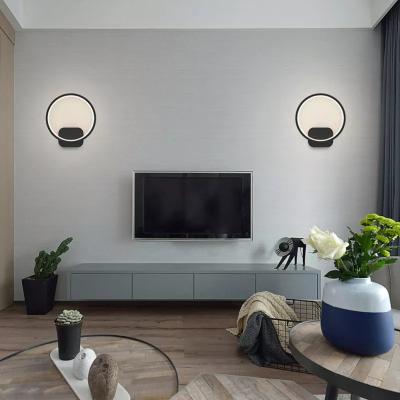 China Modern Modern Style Around Wall Lighting Fixture Living Room Hotel Bedroom Decorative Indoor Minimalist Bedside Led Wall Lamp for sale