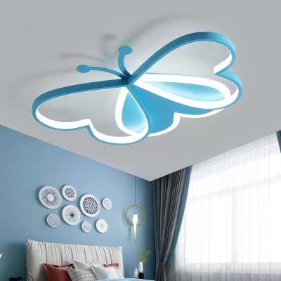 China Surface Mounted 2022 New Butterfly Modern Lighting Kids Room Lamp Led Bedroom Lights For Kids for sale