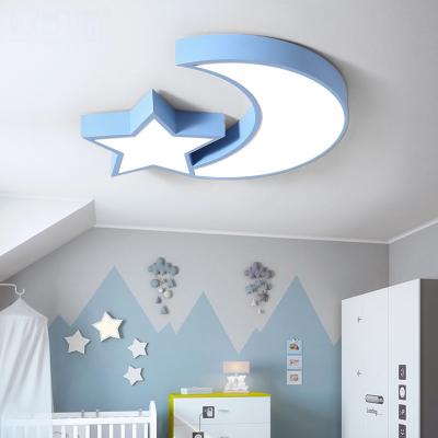 China Designer 36w Outdoor Mounted Nordic Star Moon Bedroom Led Home Ceiling Lamp Lights Modern For Home for sale