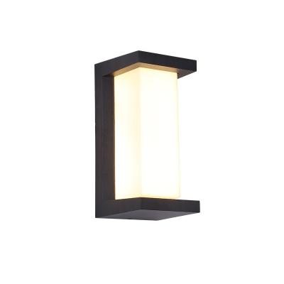 China Yard Led Wall Light Aluminum Modern Home Facade Lamps Outdoor Yard Light Matt Black 100-240v Ip65 for sale