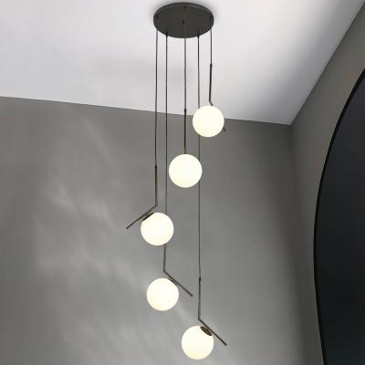 China Modern Simple Luxury Chandelier Living Room Hotel Black Metal Lighting Fixture Designer Nordic Led Indoor Hanging Lamp for sale