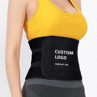 China New Adjustable Sauna Exercise Belt Protective Wrap Belly Back Support Body Slim Fitness Lose Weight Trimmer Belt for sale