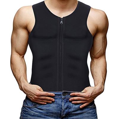 China Best Neoprene Antibacterial Hot Sauna Knit Slimming Vest Wear Body Shaper For Men for sale