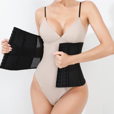 China 100% Breathable Best Private Label Corset Shaper Mesh Latex Waist Trainer 13 Antibacterial Custom Steel Bone 3 Women Hook for sale