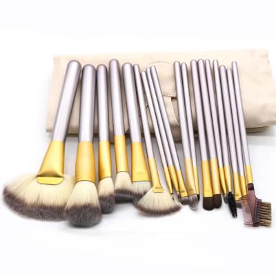 Cina Insieme della casa 18pcs Champagne Handle Face Makeup Brush in vendita