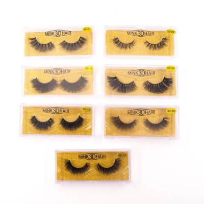 Cina Etichetta privata 25mm fatti a mano 3D Mink Eyelashes della scatola su ordinazione in vendita