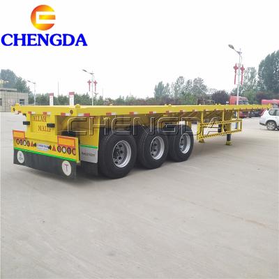 China Tanzania Low 40' Truck Trailer New Or Used Flatbed Trailer For Sale for sale