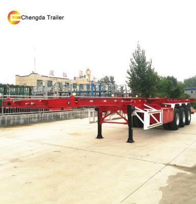 China Truck Trailer 40ft Container Chassis Skeleton Trucks Semi Trailer With Twist Lock for sale