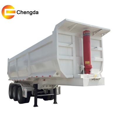 China Truck Trailer 3 Axle 40m3 80 Ton Tipper Rear Dump Trailer For Sale for sale