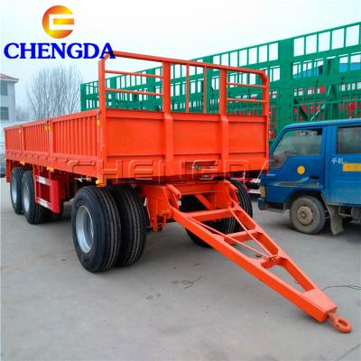 China Hot Truck Trailer Howo 2 Axles 3 Axle Full Trailer For Heavy Cargo Trailer for sale