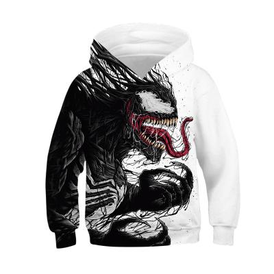 China Fashion Breathable Venom 3D Digital Printing Children's Clothing Sweater Pullover Hoodie Long Sleeve Loose Hooded Casual Tide for sale