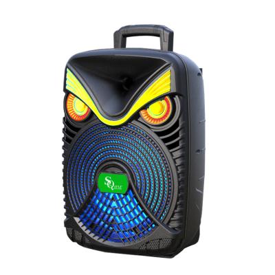 China LED Flashing Light 12 Inch LED Light 20W BT Wireless Outdoor Speaker Portable Speaker Trolley for sale