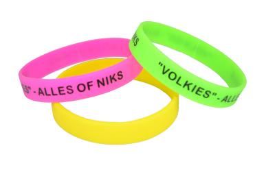 China Sports Custom Made Eco Friendly Printed Silicone Wristbands Promotional for sale